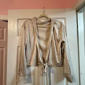 Mable Stylish Cream Blouse